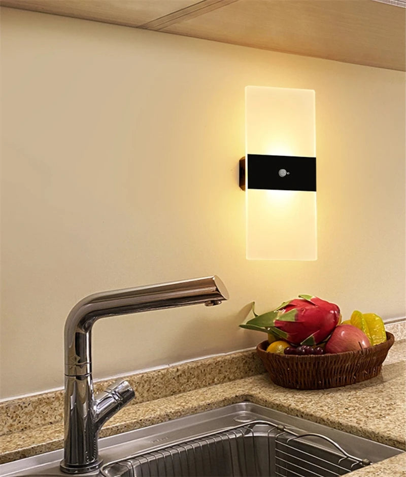 Motion Sensor Wireless LED Wall Lamp – Versatile Indoor Lighting Solution