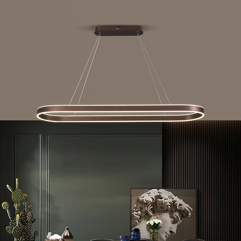 Modern LED Chandelier: Statement Lighting for Kitchens, Dining Rooms & More (Multiple Colors & Dimmable)