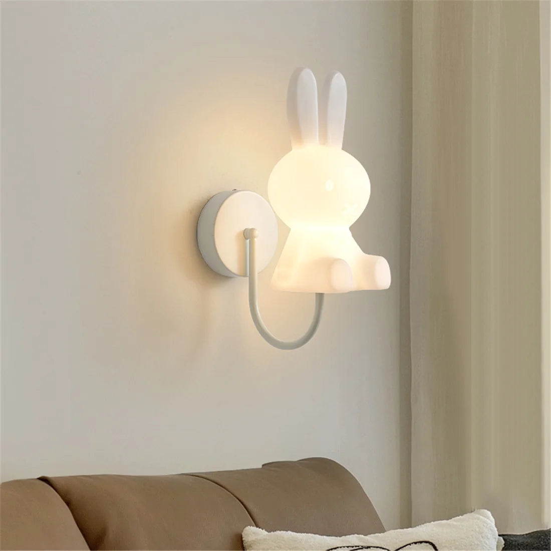 Cartoon Rabbit Kids Bedroom LED Wall Lamp – Home Decoration for Corridor, Stairs, Bedside, Living Room Sconces, Baby Sleeping Night Lights