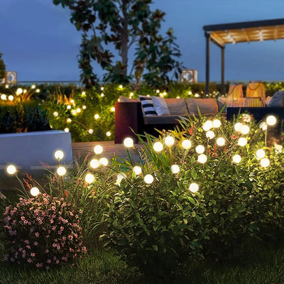 8 LED Solar Firefly Lights: Outdoor Waterproof Garden Lights for Vibrant Patio Pathway Decoration