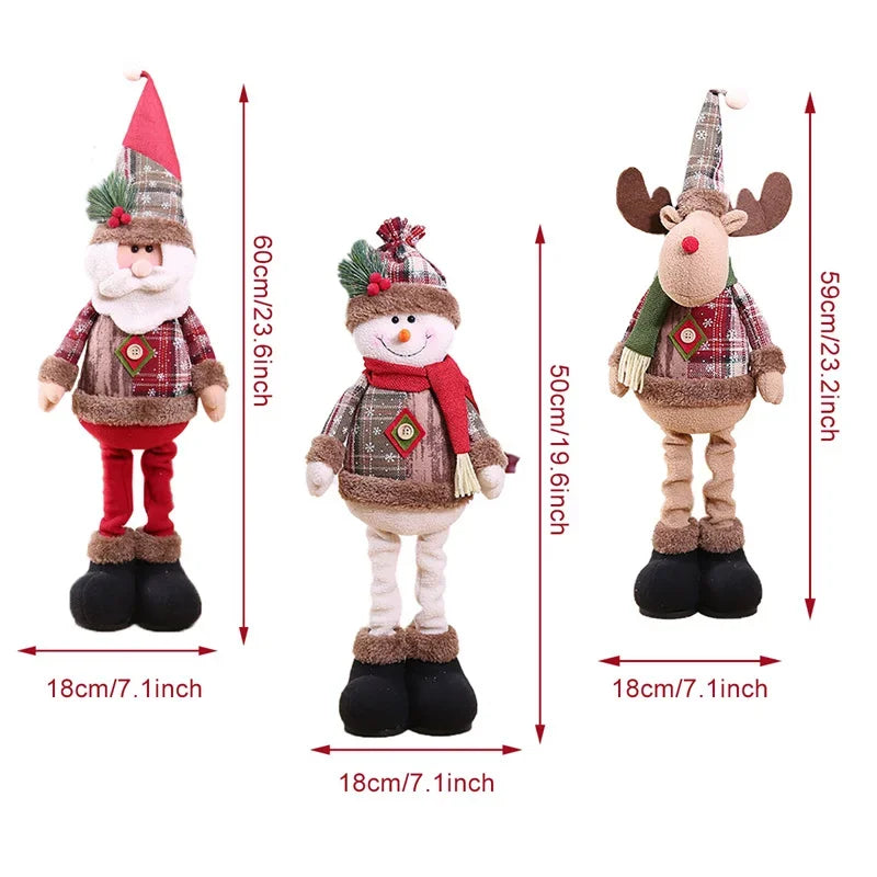 Christmas Santa Doll Table Ornaments Merry Christmas Home Decorations 2024–2025 Holiday Gifts and New Year Décor