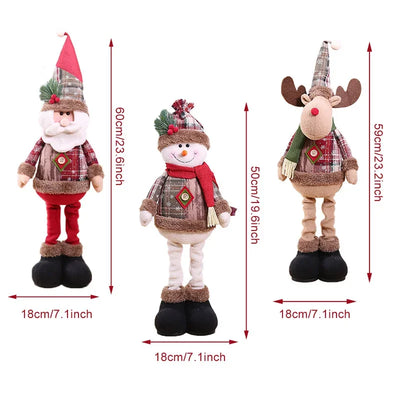 Christmas Santa Doll Table Ornaments Merry Christmas Home Decorations 2024–2025 Holiday Gifts and New Year Décor
