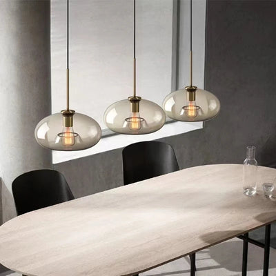 Nordic Minimalist Glass Pendant Lights - Retro Hanging Lamp Fixtures for Restaurant, Kitchen Island, Bar, and Home Decor