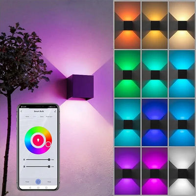 Smart Tuya Outdoor LED Wall Lamp – App-Controlled Adjustable RGBCCT Lighting