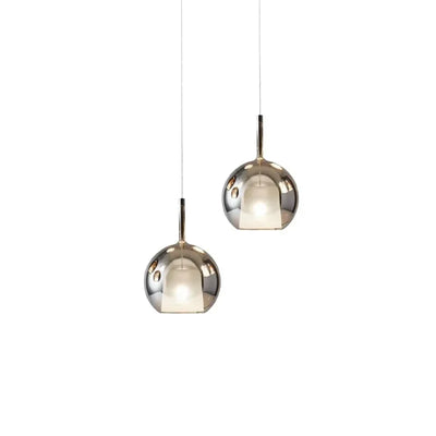 Modern LED Suspension Lamp for Restaurant Smoke Gray Indoor Island Hanging Light Fixtures Round Glass Ball Kitchen