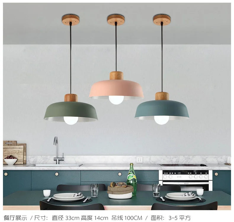 Nordic Style LED Pendant Light – Minimalist Chandelier for Kitchen, Bar, and Study