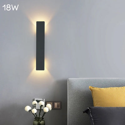 Modern Simple LED Wall Light  Outdoor Waterproof Design in Nordic Style for Indoor Use in Living Room, Porch, and Garden