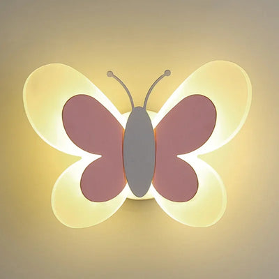 LED Butterfly Wall Sconce Modern Children's Room Butterfly Wall Light