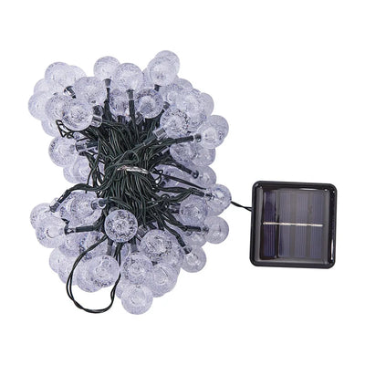 Solar Bubble Ball String Lights Outdoor Waterproof LED Globe Fairy Lights for Garden, Patio, and Christmas Decoration