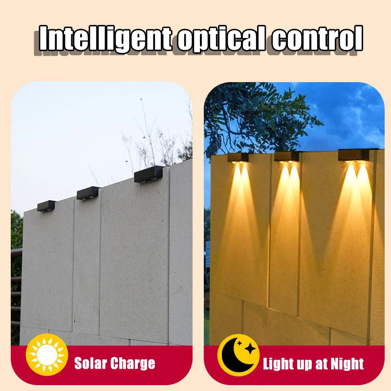 Outdoor Solar Wall Light – Waterproof Fence Lamp