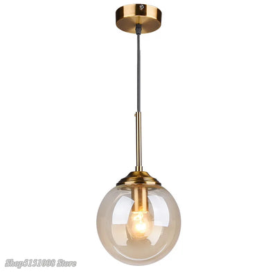 Nordic Modern Glass Pendant Lights: LED Hanging Lamps for Kitchen, Dining Room, Bedroom - Stylish Home Lighting Fixtures