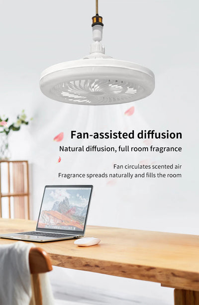 Ceiling Fan Light with Remote Control, 3-Color LED, 30W Silent Fan Ceiling Lamp with Timer for Bedroom and Living Room