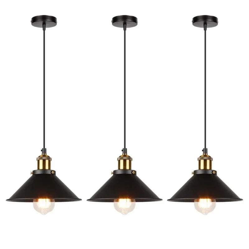 Vintage Industrial Iron Art Pendant Light - Retro Charm for Various Spaces