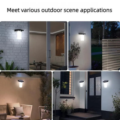 LED Solar Lights Outdoor with Motion Sensor - IP65 Solar Garden Lamp for Fence and Outdoor Lighting