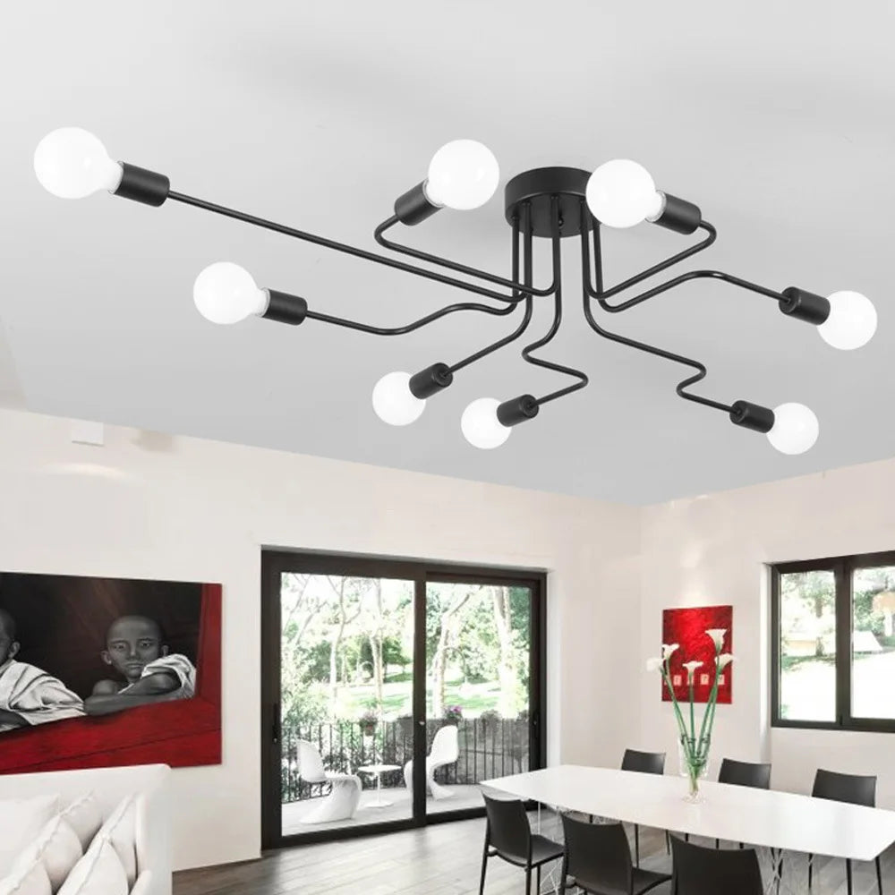 Industrial Chic Meets Modern Functionality: Vintage Ceiling Lamp (Specifications Excluded