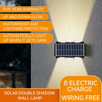 Solar LED Outdoor Up and Down Wall Lamps Lighting for Balcony, Courtyard and Garden