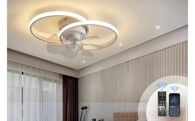 2 in 1 Modern Smart Ceiling Fan – Dimmable LED Ceiling Fan with Light for Bedroom and Living Room