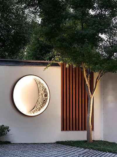 Modern Simple Moon LED Wall Lamps: Ideal for Indoor and Outdoor Lighting