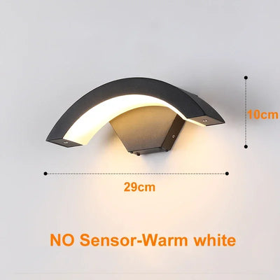 Modern Waterproof Outdoor Wall Lamp with PIR Motion Sensor Light For Garden, Porch, Front Door