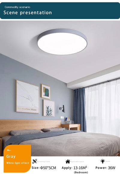 Modern LED Ceiling Lamp – 18W/24W/36W/54W Round Lighting Fixture for Living Room, Bedroom, and Kitchen