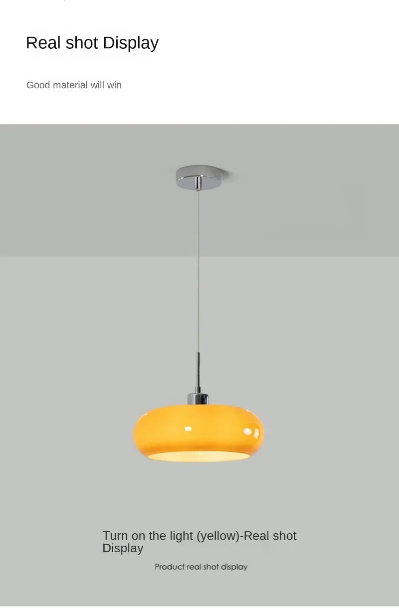 Modern Glass Pendant Lights – Elegant Hanging Lamp for Bedrooms, Cafes, and Restaurants