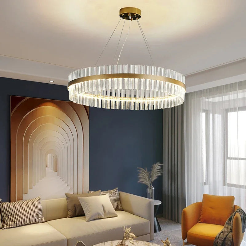 Modern Crystal Chandelier - Elegant Lighting for Dining Rooms, Bedrooms, and More