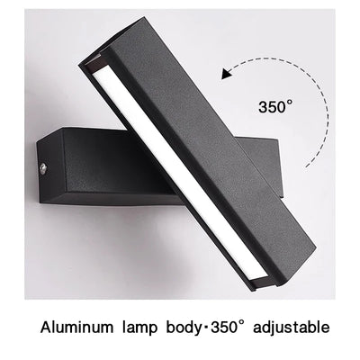 Modern LED Wall Light 350° Rotatable Wall Lamp for Bedroom, Living Room, Indoor Wall Sconces Lighting Fixture