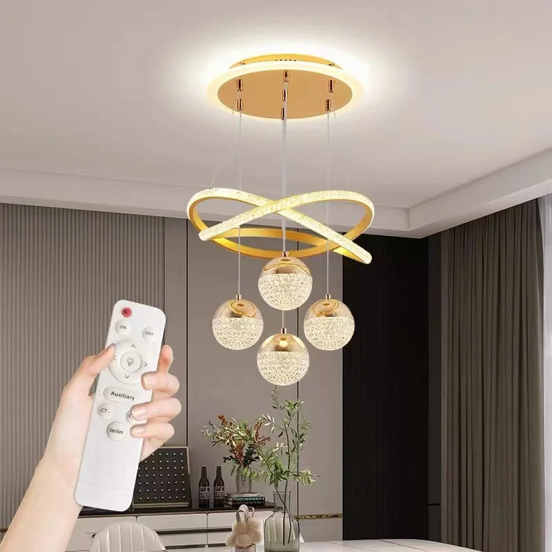 Modern LED Dining Room Chandelier - Elegant Indoor Lighting for Living Room, Bedroom, and Kitchen