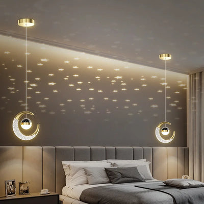 Modern LED Starry Atmosphere Ceiling Pendant Light - Elegant Home Decor for Hallways and Bedrooms