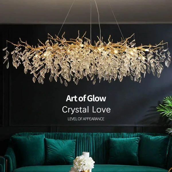 Luxury Modern Ceiling Chandelier Interior Decoration Villa Dining Living Room Crystal Pendant Lamp Home LED Lighting Fixtures - Eco Luxe Décor