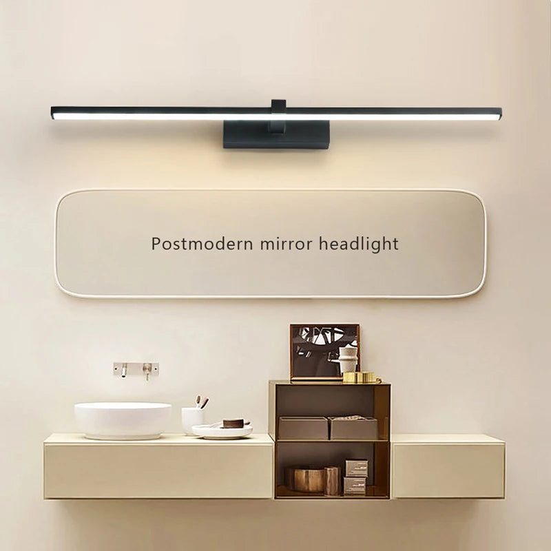 Modern LED Bathroom Wall Light: Aluminum Fixture with Three Color Options