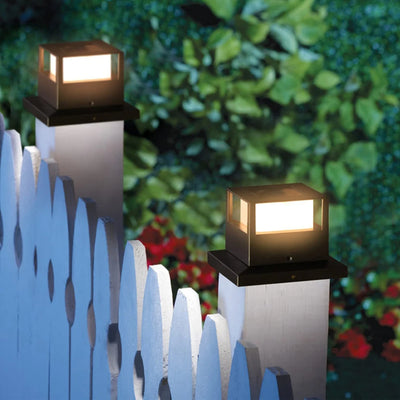 Solar-Powered Waterproof LED Fence Lamp – Stylish Outdoor Lighting Solution