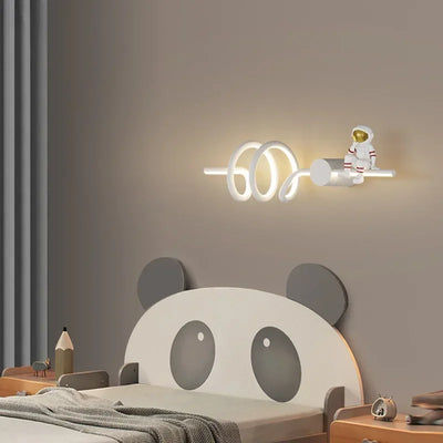 Creative Children Room LED Wall Lamp - Astronaut Themed Sconce Light