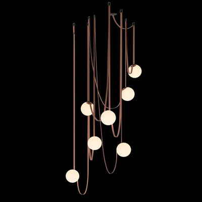 Modern Minimalist Duplex Floor Wabi Sabi Style Designer Chandelier