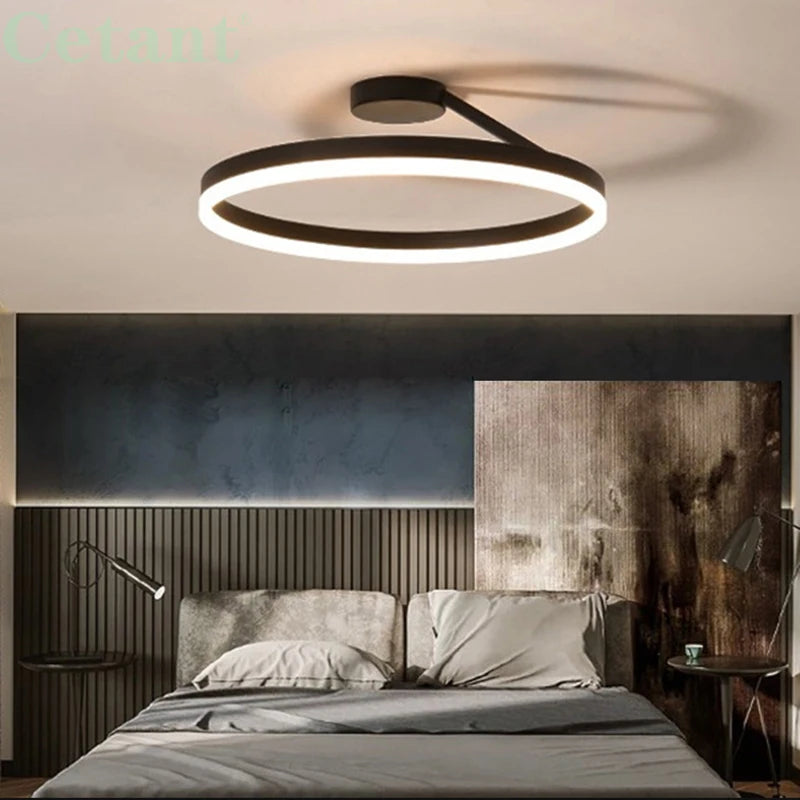 Modern LED Ceiling Light - Circular Lamps in 40/50/60CM - Ideal Fixtures for Living Room, Bedroom