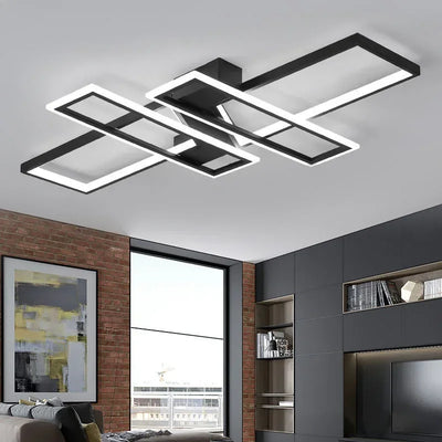 Contemporary LED Rectangular Ceiling Lamp: Minimalist Nordic Design