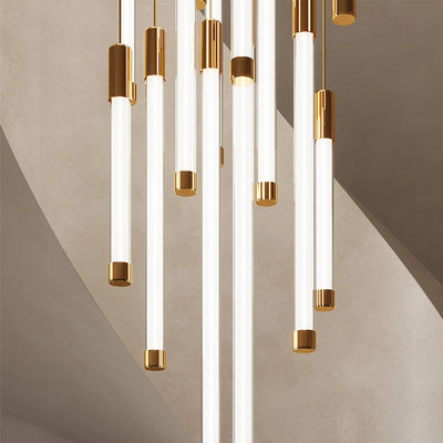 LED Staircase Modern Chandelier - Luxury Lighting for Villa, Living Room, Penthouse, and Restaurant