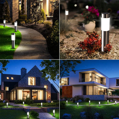 Stainless Steel Solar Pathway Lights – Bright LED Outdoor Garden Lights for Walkways and Driveways