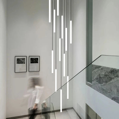 luxury Modern Ceiling Chandelier LED Living Room Spiral Staircase Lighting Décor