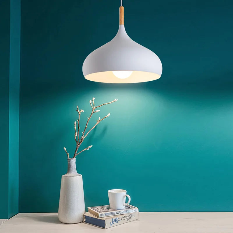 Modern Nordic Single Head Pendant Lamp - Personalized White Macaron Droplight for Restaurants, Bars, and Homes