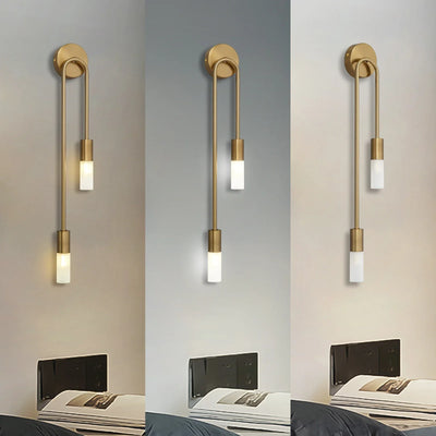 Modern LED Wall Light: Gold Nordic Long Strip Design, Ideal for Living Room, Bedroom, Bathroom, Hall, and Corridor