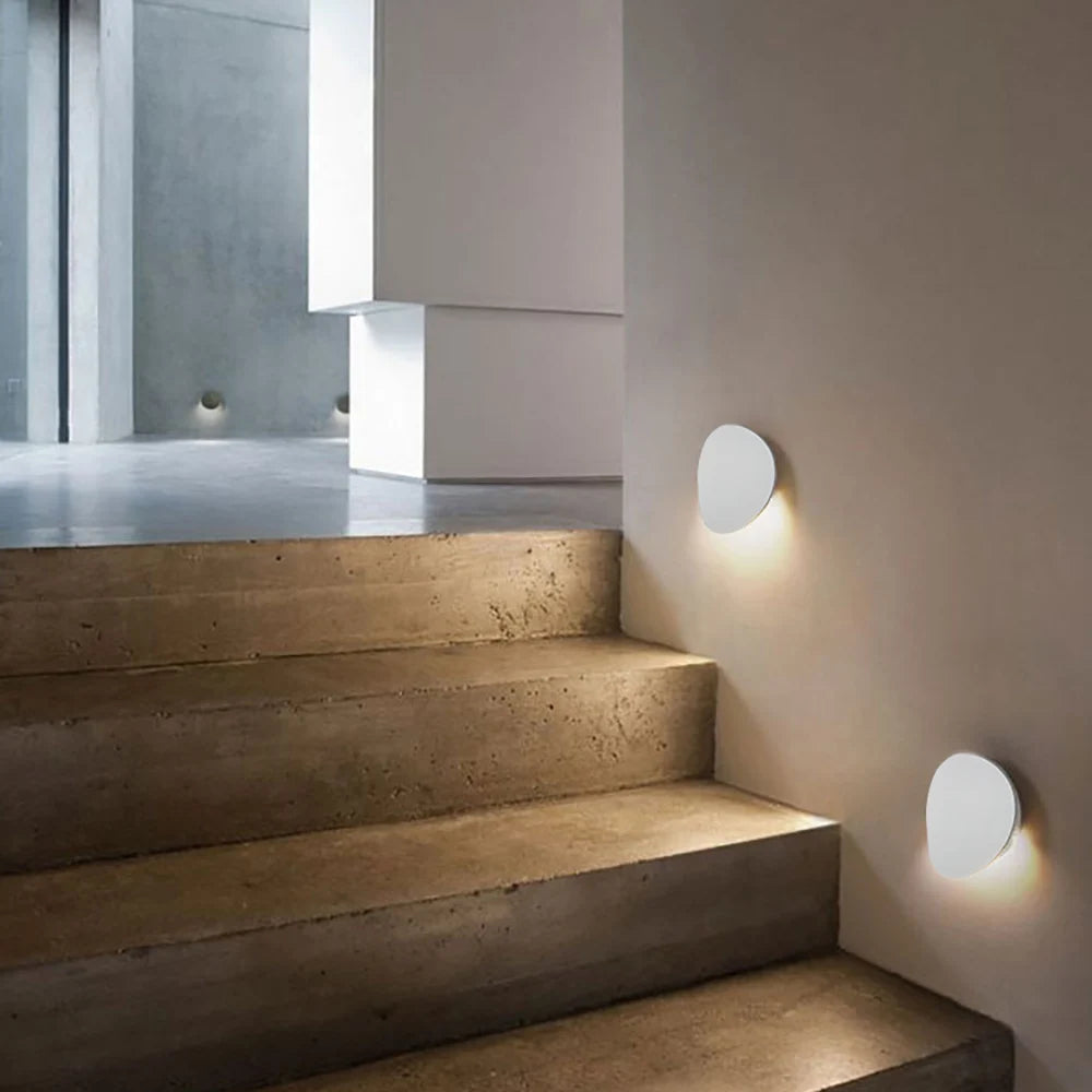 LED Wall Lamp: Simple Round Design for Balcony, Entrance, TV Background, Bedroom, and Bedside