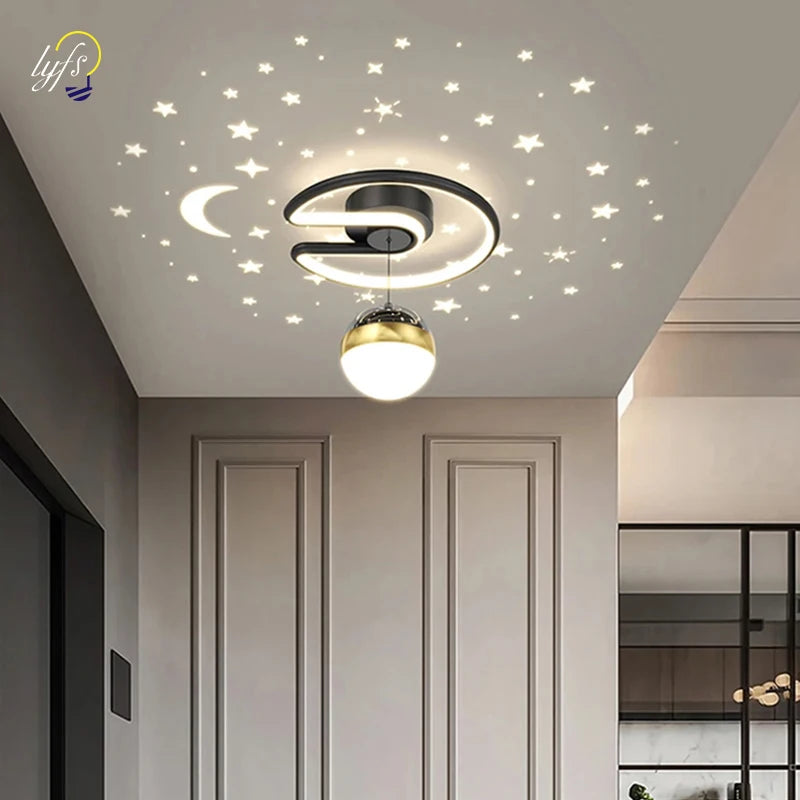 Starry Night Sky: Nordic LED Ceiling Light with Projection (Multiple Colors)