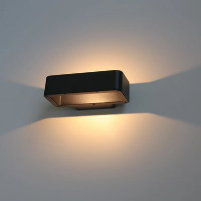 Waterproof LED Wall Light: Aluminum Baking Finish, Model AU250, IP54 Protection, Tempered Glass Diffuser, Modern Style