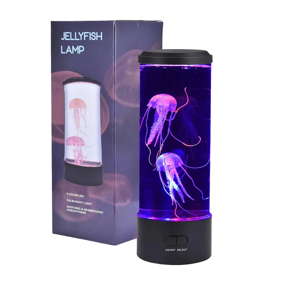 Color Changing Jellyfish Lamp - USB/Battery Powered Night Light for Kids' Bedroom Decor