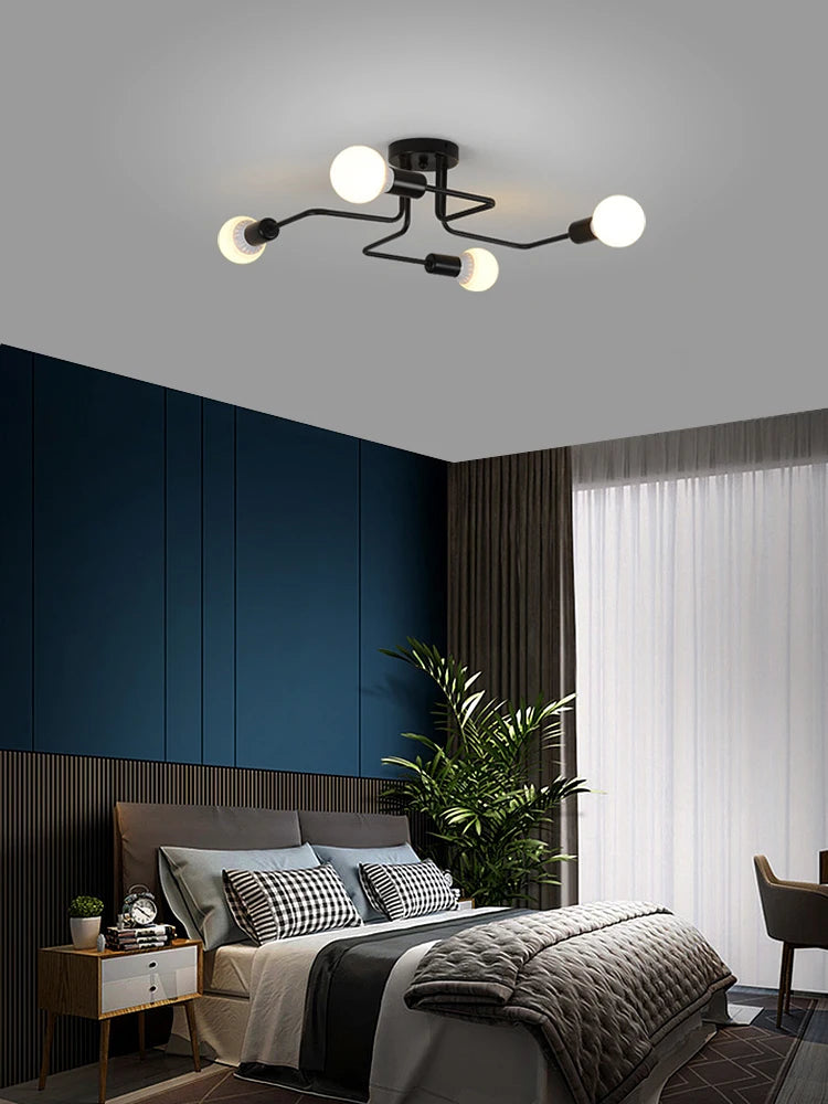 Industrial Chic Meets Modern Functionality: Vintage Ceiling Lamp (Specifications Excluded