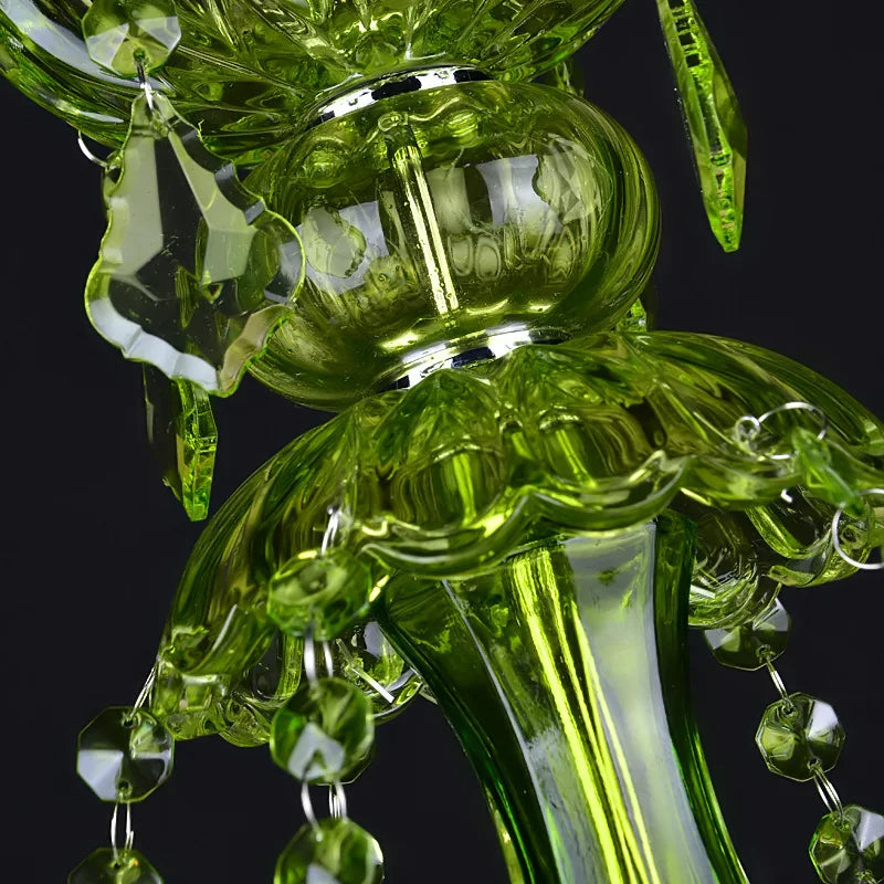 Hot Selling Green K9 Crystal Chandelier - Decorative Lustre De Cristal Chandelier with Touch On/Off Switch