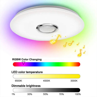 Embrace Versatility and Ambiance: The Music Ceiling Lamp with Dimmable Lighting, Color Control, and Smart Features