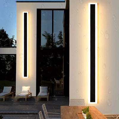 Outdoor Wall Mounted Waterproof IP65 Linear Wall Light - Modern Exterior Landscape LED Bar Lamp