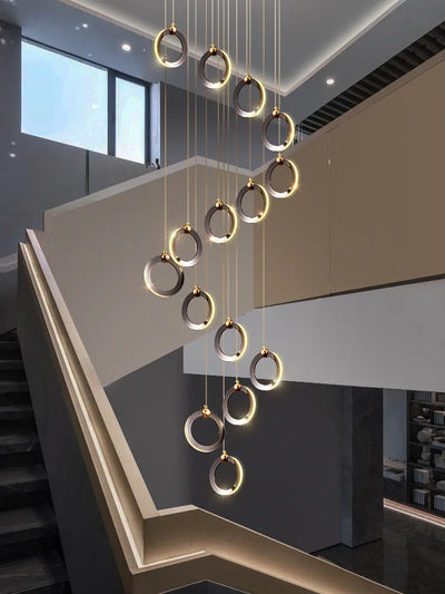 Modern Minimalist Duplex Staircase Lamp Chandelier - Illuminate Your Space with Luxury and Creativity